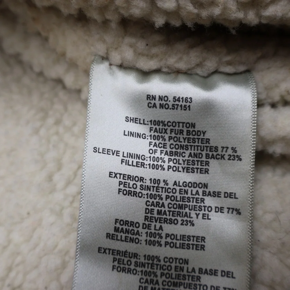 Levi's  Trucker Jacket Mens Medium Beige Corduroy Sherpa Lined Rugged Full Zip - Picture 10 of 16